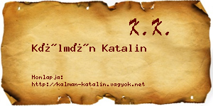 Kálmán Katalin névjegykártya